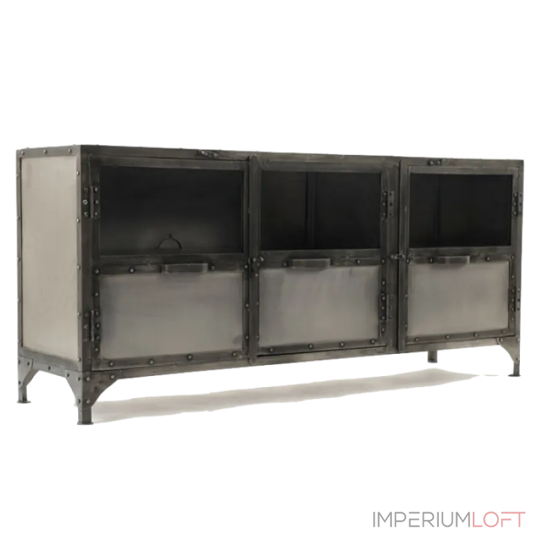 Комод Industrial Steampunk Nickel 3 Door Сoncole от ImperiumLoft Комод Industrial Steampunk Nickel 3 Door Сoncole от ImperiumLoft
