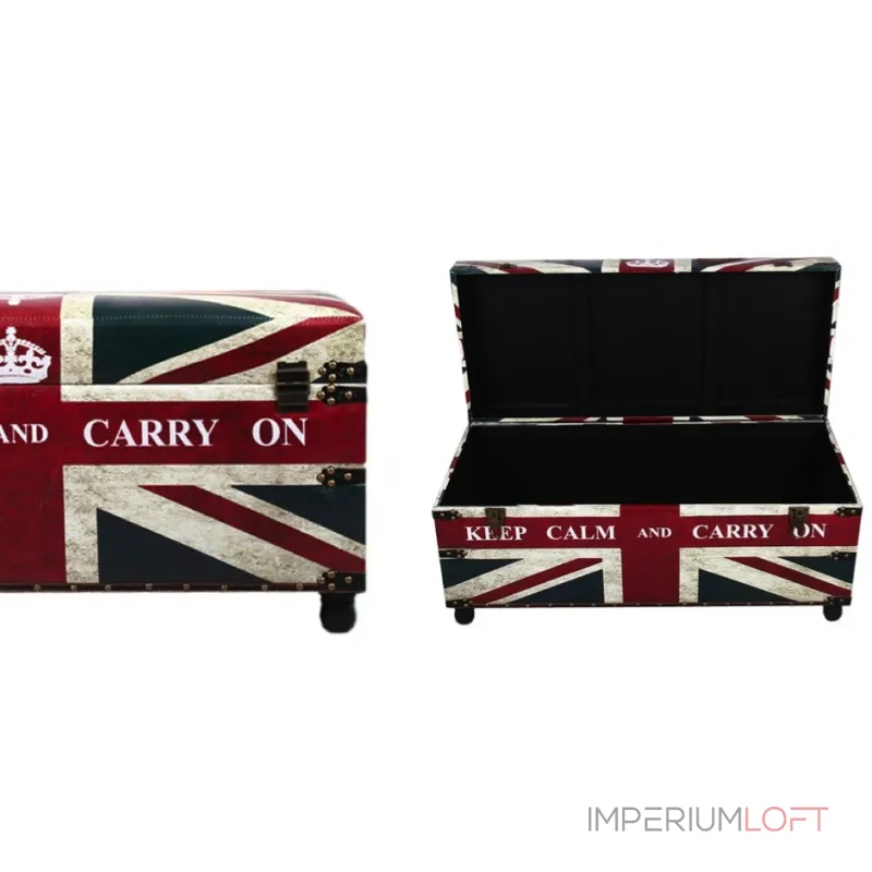 Сундук Union Jack Leather Keep calm and... от ImperiumLoft