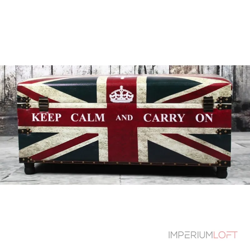 Сундук Union Jack Leather Keep calm and... от ImperiumLoft