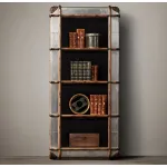 RH Richards Polished Aluminum Shelving Bookcase от ImperiumLoft