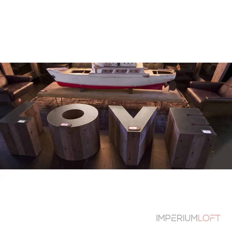 Столик Wooden Alphabet С Side Table от ImperiumLoft
