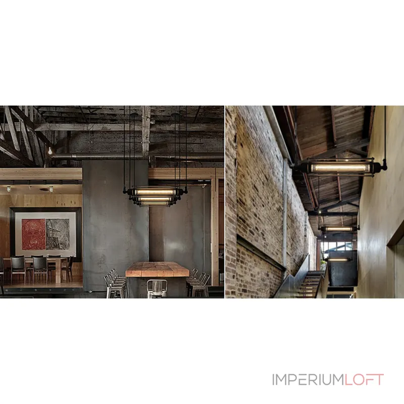 Подвесной светильник Loft Industrial Edison Cage Horizontal Mono от ImperiumLoft Подвесной светильник Loft Industrial Edison Cage Horizontal Mono от ImperiumLoft