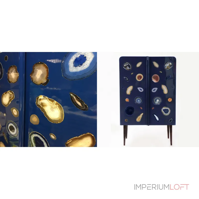 Patrick Naggar Gem Cabinet шкаф украшенный агатами  от ImperiumLoft