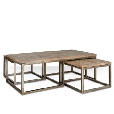 Журнальный стол Industrial Metal Rust Triple Table