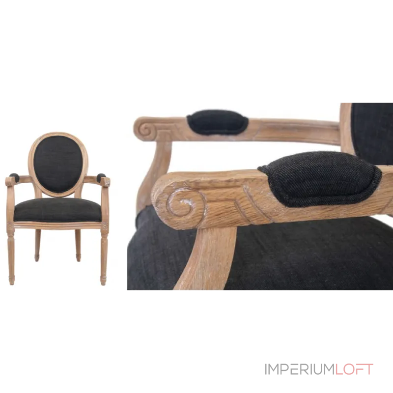 Стул French chairs Provence Black ArmChair от ImperiumLoft