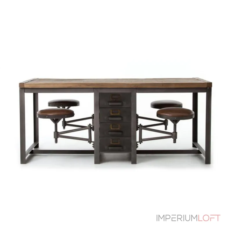 Большой рабочий стол Rupert Work Table Rustic от ImperiumLoft