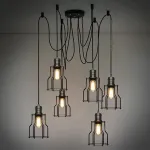 Подвесная люстра Loft Industrial 6 wire Cage Filament Pendant
