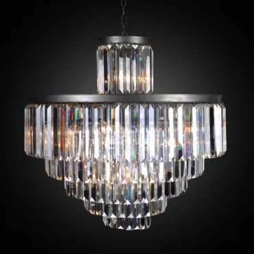 Подвесная люстра RH 1920s Odeon Clear Glass Fringe Chandelier - 6 rings
