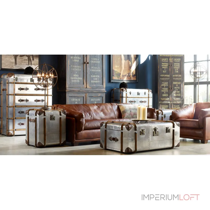 RH Richards Polished Aluminum Trunks Chest от ImperiumLoft