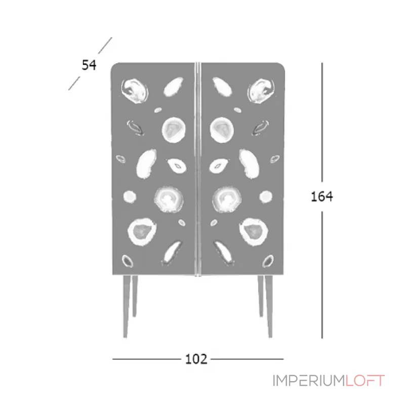 Patrick Naggar Gem Cabinet шкаф украшенный агатами  от ImperiumLoft