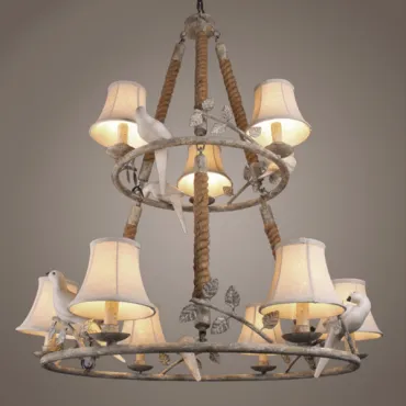 Подвесная люстра Norman Bird Forest Patina 9 Подвесная люстра Norman Bird Forest Patina 9