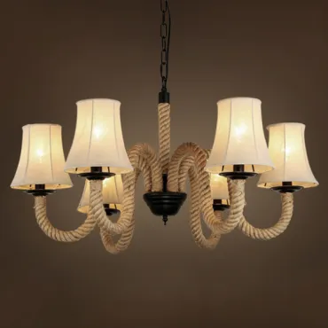 Подвесная люстра Loft Rope Chandelier 6 Подвесная люстра Loft Rope Chandelier 6