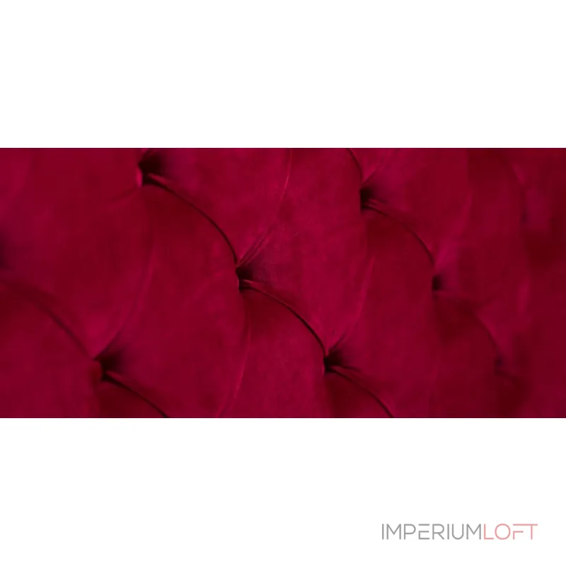 Кровать двуспальная с изголовьем красная Button от ImperiumLoft