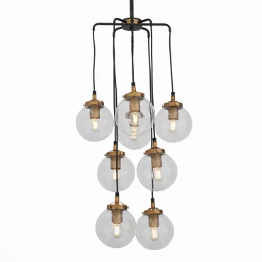 Подвесная люстра Bistro Globe Clear Glass Chandelier 8 Tower