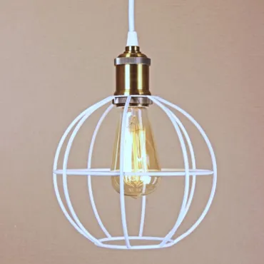 Подвесной светильник Wire Cage Pendant Ball White
