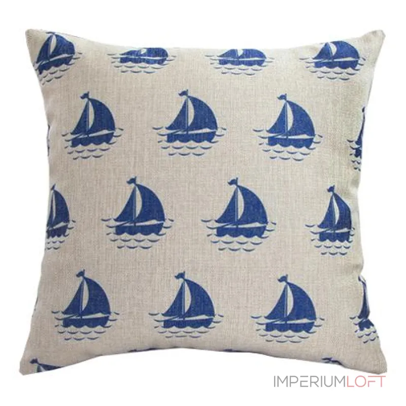Подушка Stile Marino кораблики от ImperiumLoft Подушка Stile Marino кораблики от ImperiumLoft