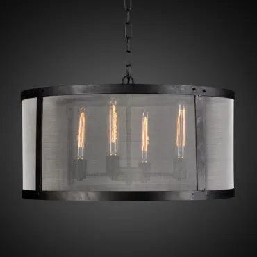 Подвесная люстра RH Riveted Mesh Chandelier Round Подвесная люстра RH Riveted Mesh Chandelier Round