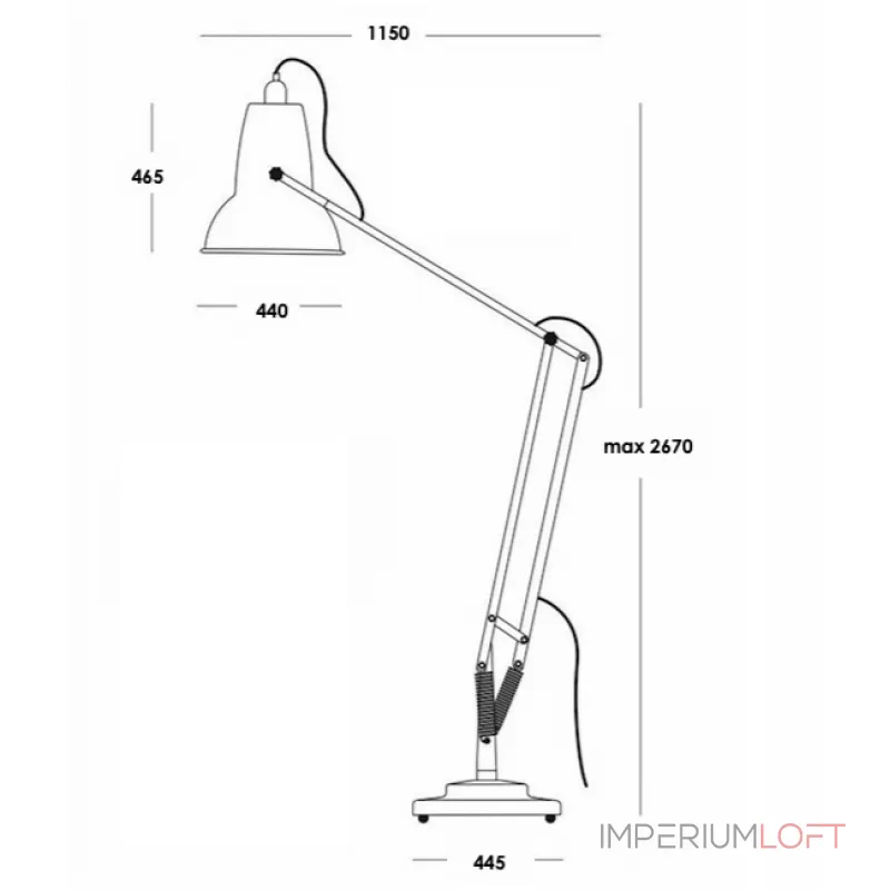 Напольная лампа Anglepoise Giant 1227 Floor Lamp от ImperiumLoft