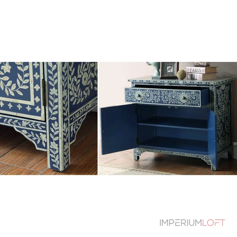 Комод ORIENTAL Indian синий орнамент от ImperiumLoft
