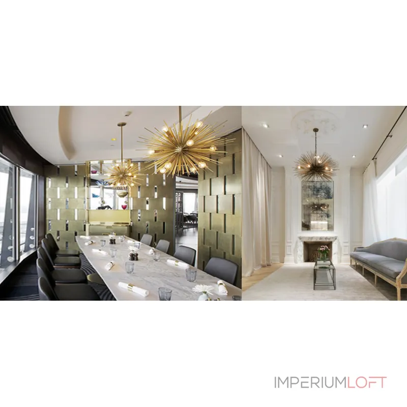 Люстра на штанге ASTRA Chandelier Sputnik Brass