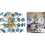 Люстра на штанге Agate Burst Chandelier BLUE
