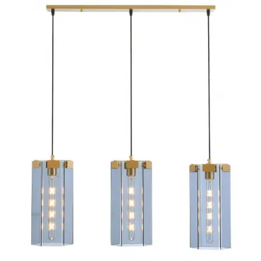 Люстра Rectangle Gray Glass Pendant Lamp 3