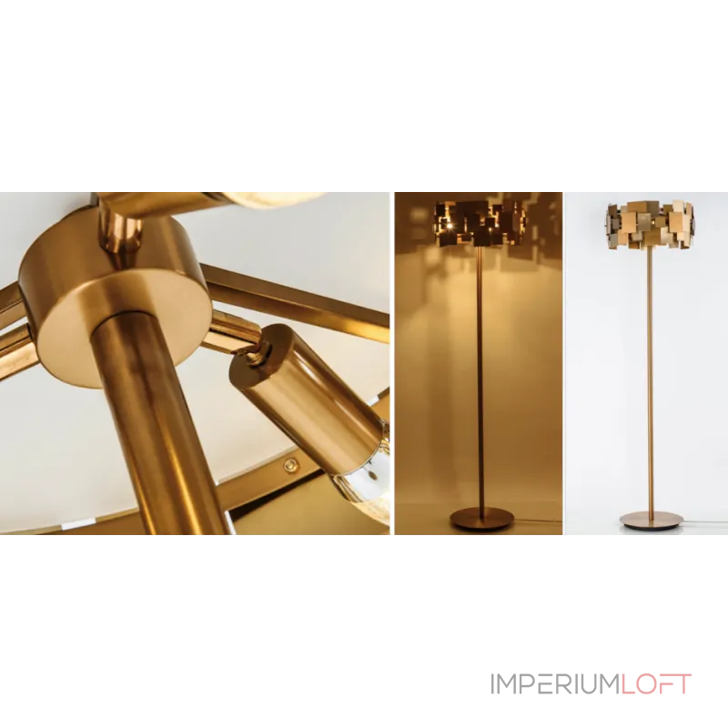 Торшер Gold Plate Floor Lamp от ImperiumLoft