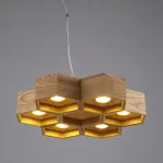 Подвесная люстра Honeycomb 6 Loft Wooden Ecolight