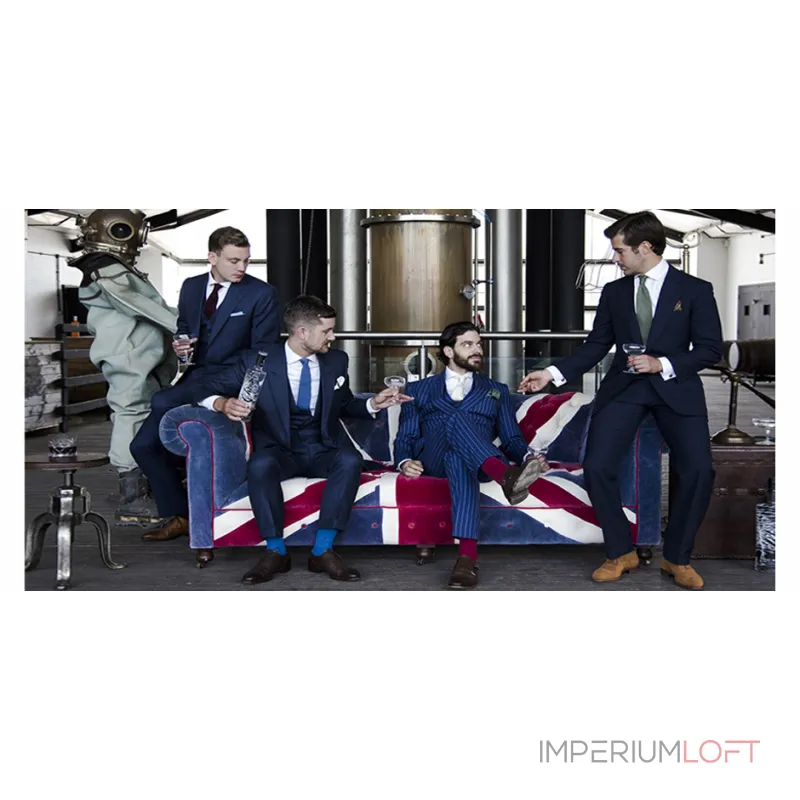 William Sofa Union Jack Velvet Andrew Martin от ImperiumLoft