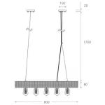 Люстра Loft Wooden Lighting Line Pendant от ImperiumLoft