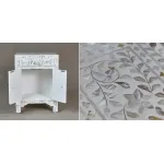 Тумбочка с инкрустацией BONE INLAY BEDSIDE Белая от ImperiumLoft