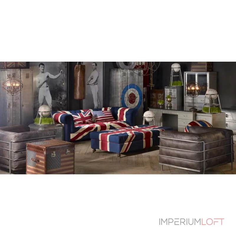 William Sofa Union Jack Velvet Andrew Martin от ImperiumLoft
