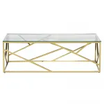 Кофейный стол Serene Furnishing Gold Clear Glass Top coffee table от ImperiumLoft