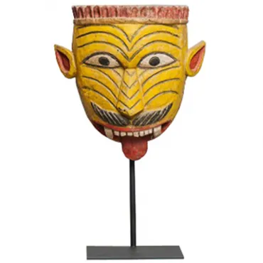 Маска ручная объемная резьба Индийский Тигр Маска ручная объемная резьба Индийский Тигр