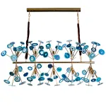 Подвесная люстра Agate Burst Chandelier Blue Line