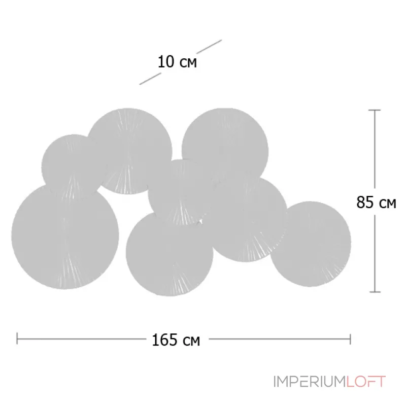 Арт-объект Apollo Silver Wall Plaque Disc от ImperiumLoft
