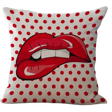 Декоративная подушка Lips and Face #2 Декоративная подушка Lips and Face #2