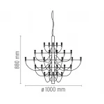 Подвесная люстра Flos 2097 50 holder Chrome by Gino Sarfatti