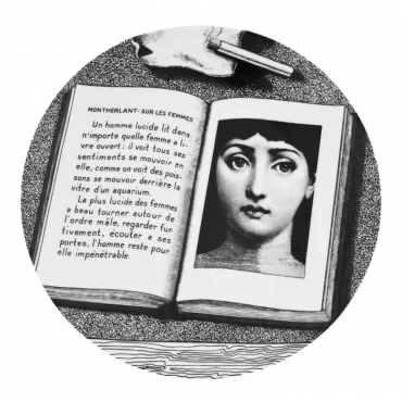 Декоративная тарелка Fornasetti 30.CR.BW.R01-201