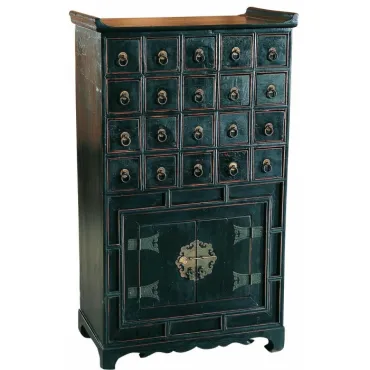 Китайский черный комод Strongbox Китайский черный комод Strongbox