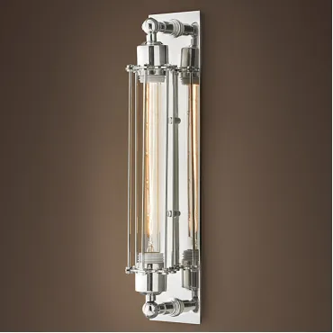 Бра RH Loft Industrial Edison EDISON Cage Polished Nickel Бра RH Loft Industrial Edison EDISON Cage Polished Nickel