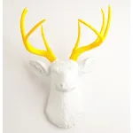 Голова оленя - Белая с желтыми рогами от ImperiumLoft