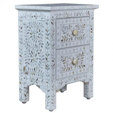 Тумба Inlaid Bone White c 2 ящиками