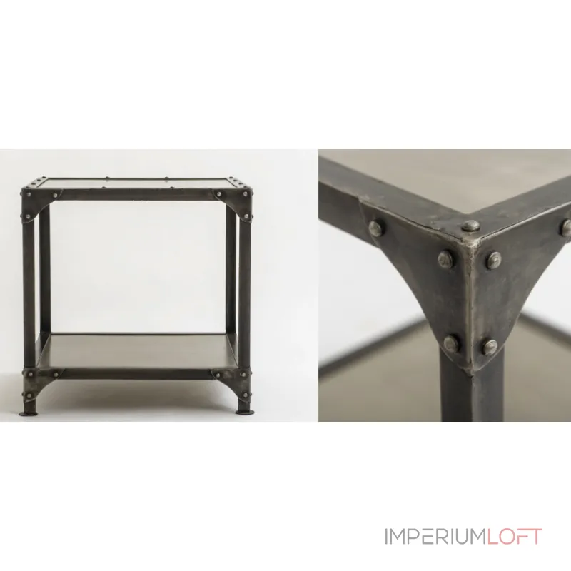 Кофейный стол Industrial Steampunk Nickel Side Table от ImperiumLoft