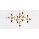 Люстра на штанге Modo Chandelier Globes Blue Ambre Gold