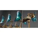 Подвесная люстра Lily Turquoise Glass rectangle