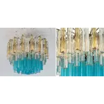 Подвесная люстра 1960s Vintage Murano Glass Chandelier turquoise glass