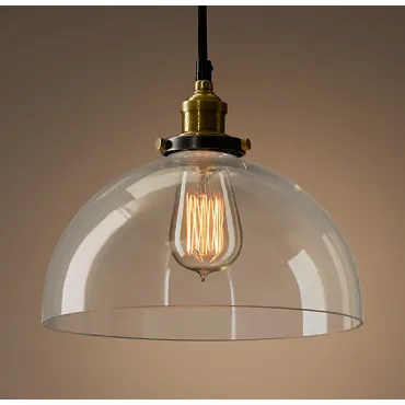 Подвесной светильник Loft Clear Glass SemiSphere Cloche