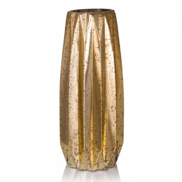 Стеклянная ваза Nugget Gold Fluted Стеклянная ваза Nugget Gold Fluted