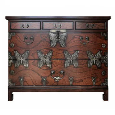 Китайский комод Chinoiserie chest of drawers Butterfly Китайский комод Chinoiserie chest of drawers Butterfly